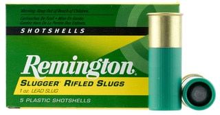 Remington Law Enforcement Slugger Reduced Recoil 12 gauge rifled slugs have high terminal velocity, come in a case of 250, for law enforcement only.